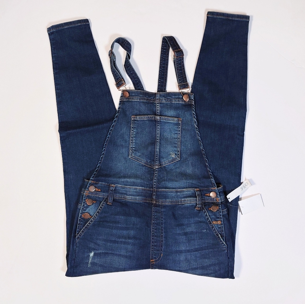 SP Black Denim Overalls